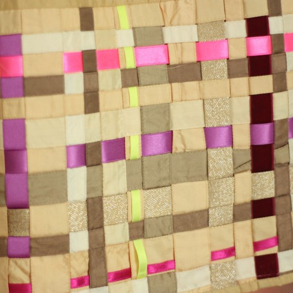 MATTHEW WILLIAMSON Tan Skirt with Woven Multi-colored bottom - Picture 3 of 6